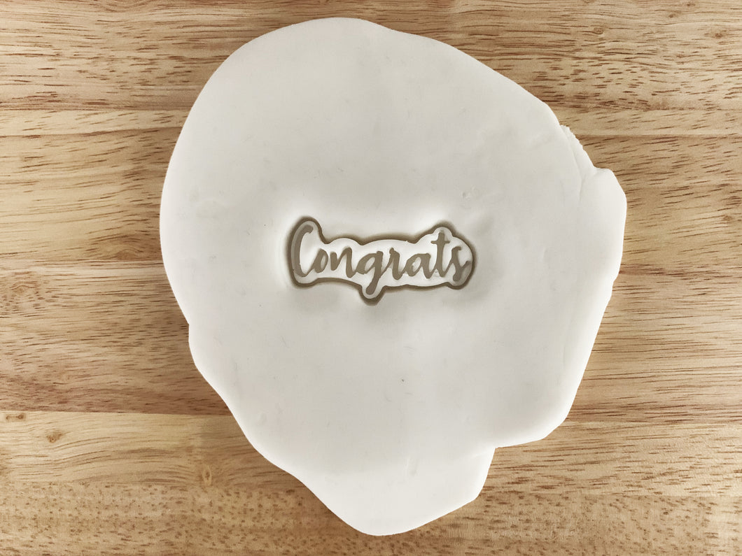 Congrats Text Cookie Cutter