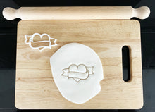 Load image into Gallery viewer, Heart with ribbon Cookie Cutter