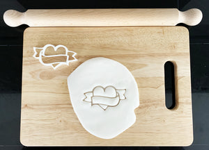 Heart with ribbon Cookie Cutter