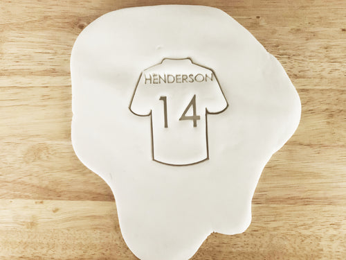 Football Shirt Custom Name & Number Cookie Cutter