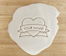 Load image into Gallery viewer, Heart (with custom name) Cookie Cutter